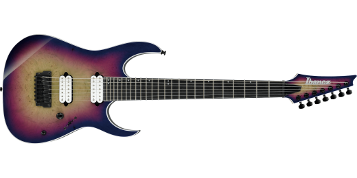 RGIX7FDLB Iron Label 7-String Electric Guitar - Northern Lights Burst