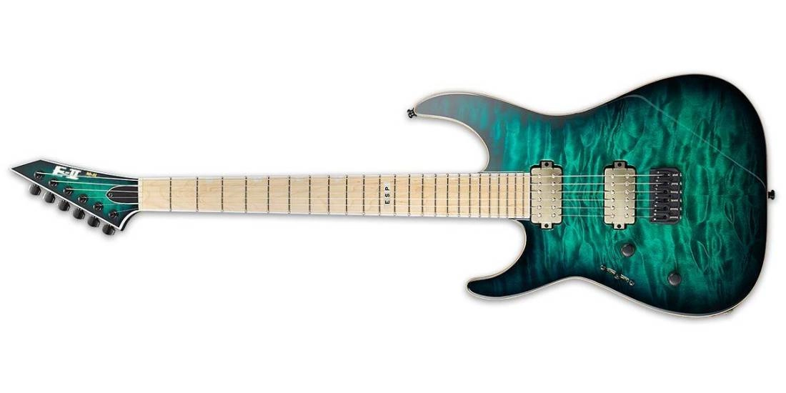E-II M-II NT Hipshot - Black Turquoise Burst - Left-Handed