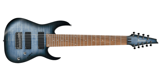RGIR9FME Iron Label 9-String Electric Guitar - Faded Denim Burst Flat