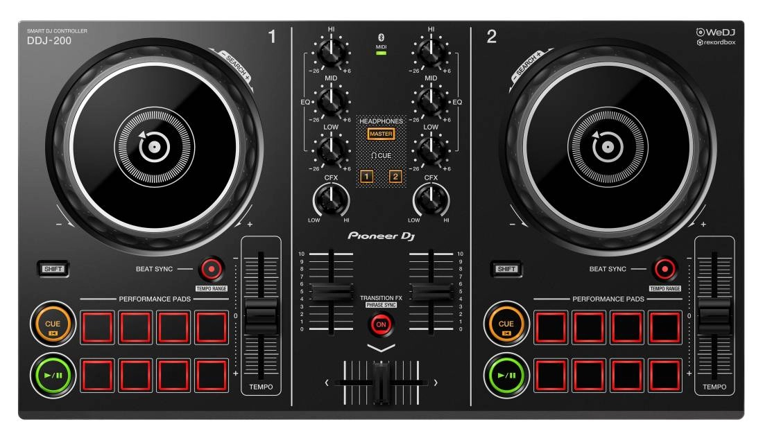 DDJ-200 2-channel Smart DJ Controller for WeDJ and rekordbox