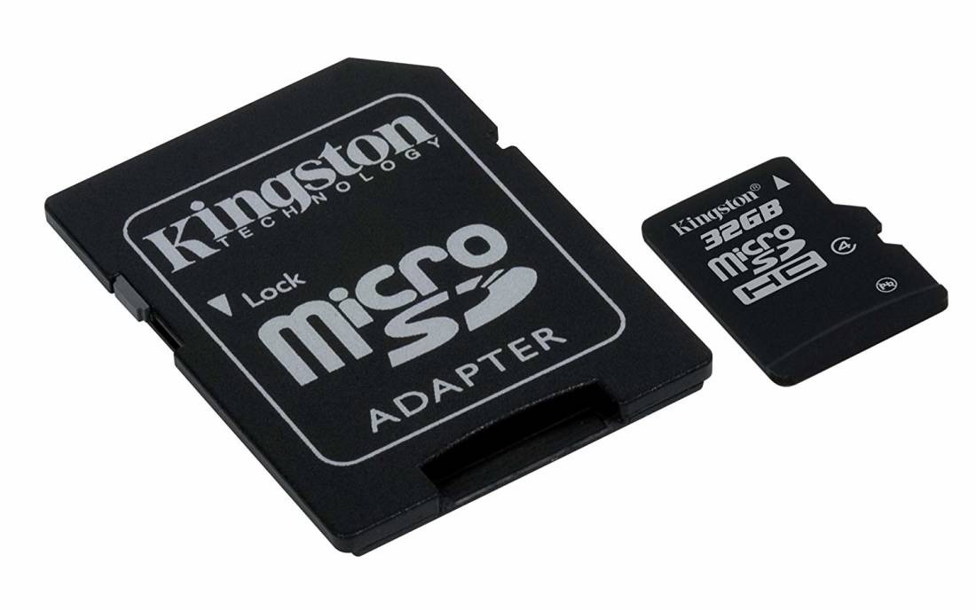 32GB Micro SDHC w/SD Adapter