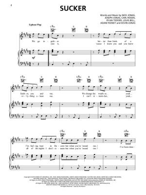 Sucker - Jonas - Piano/Vocal/Guitar - Sheet Music