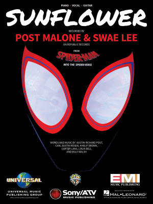 Sunflower (from Spider-Man: Into the Spider-Verse) - Malone/Lee - Piano/Vocal/Guitar - Sheet Music