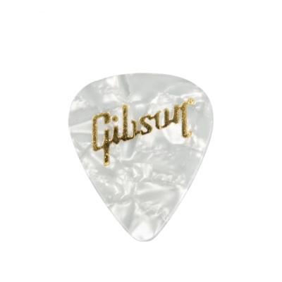 Gibson - Picks perlode blanc, mince, paquet de 12