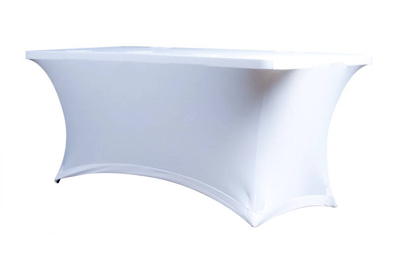6-Foot White Table Scrim with 5 Cable Thru-Holes