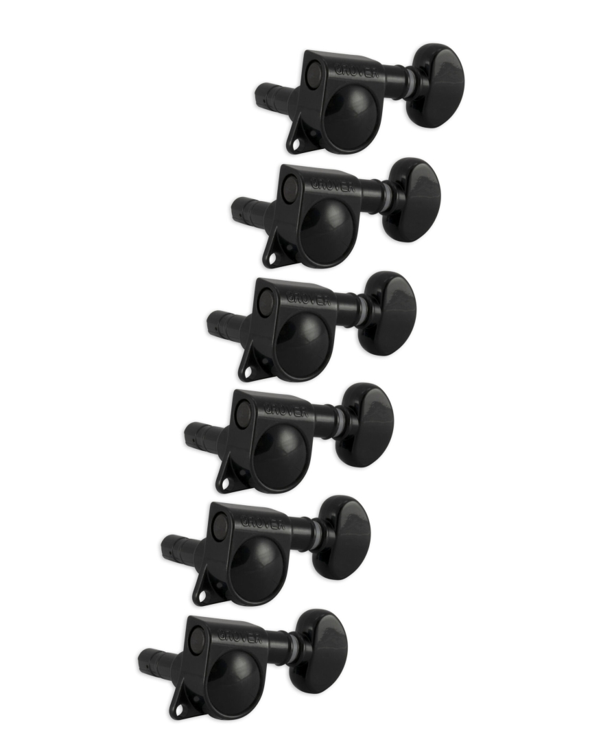 Mini Locking Rotomatic Machine Heads - Black 6 In-line
