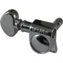 Grover - Mini Locking Rotomatic Machine Heads - Black 6 In-line