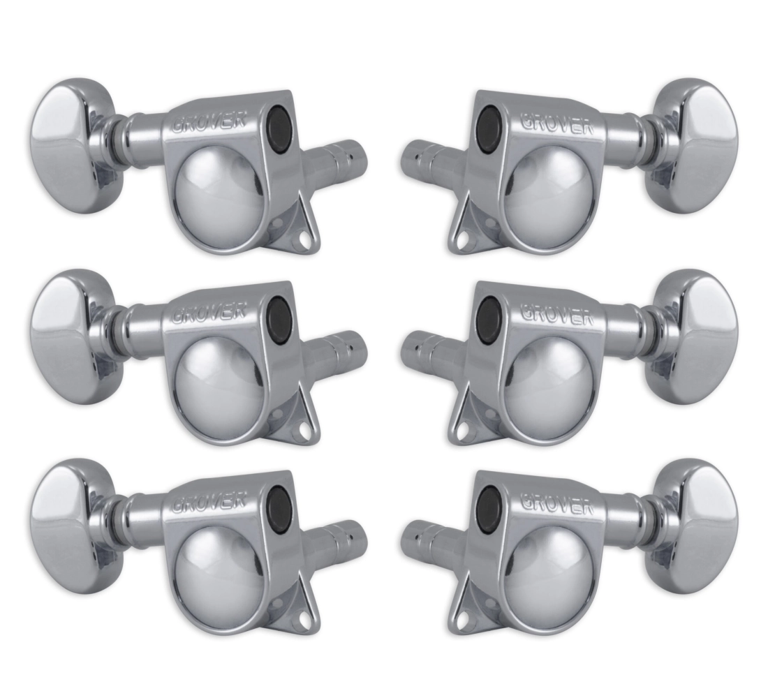 Mini Locking Rotomatic Machine Heads - Chrome 3+3