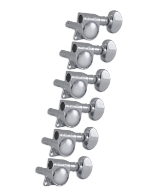 Grover - Mini Locking Rotomatic Machine Heads - Chrome 6 In-line