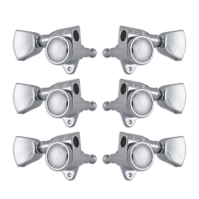 Grover - 502 Series Roto-Grip Locking Rotomatics, Keystone Button - Chrome