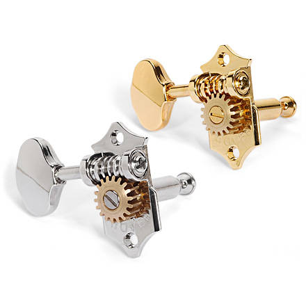 Sta-Tite Tuners 97-18 Series, 18:1 Gear Ratio, Vertical, Set of 3+3 - Gold