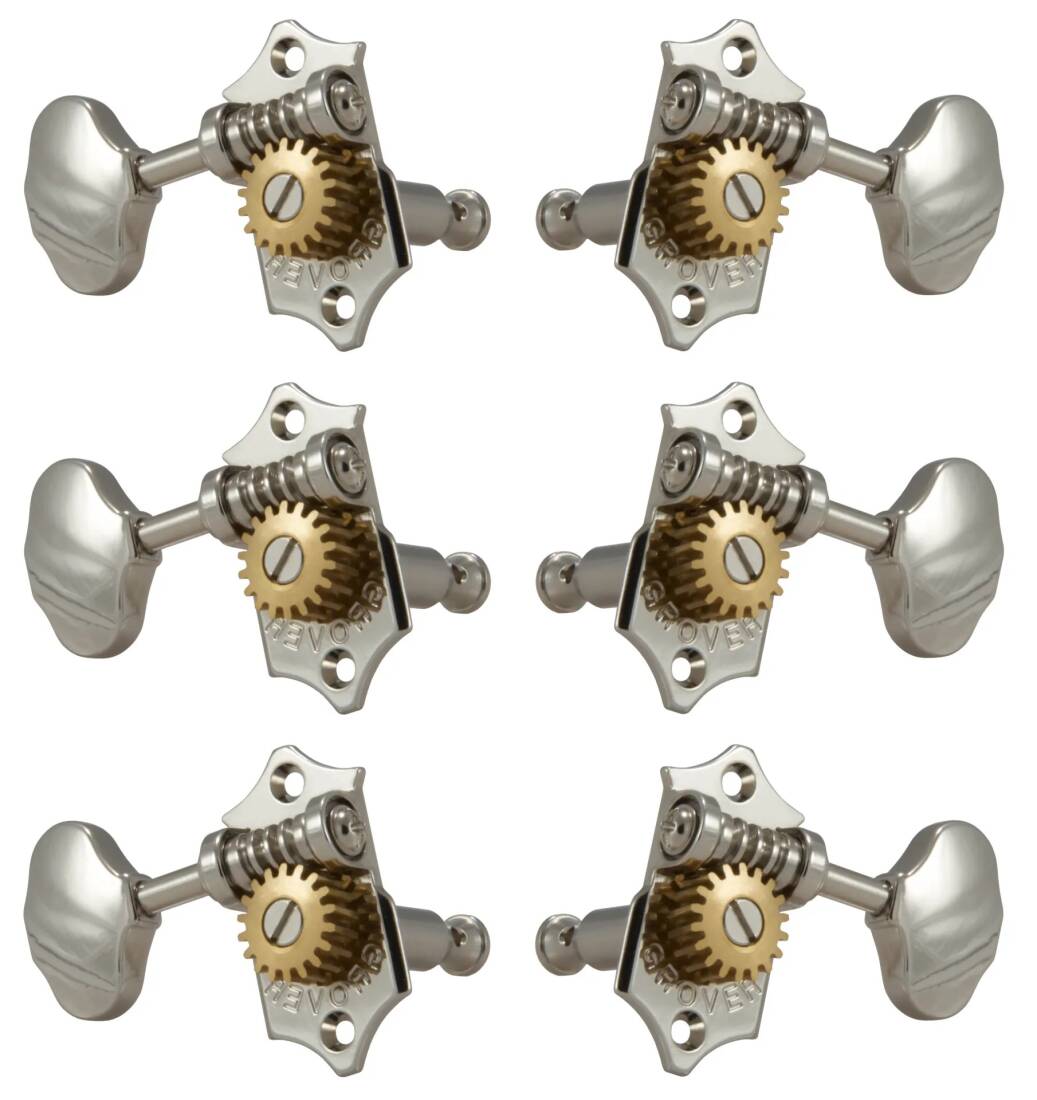 Sta-Tite Tuners 97-18 Series, 18:1 Gear Ratio, Vertical, Set of 3+3 - Nickel