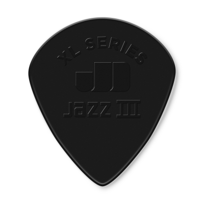 Dunlop - Plectres pour guitare Jazz III XL (1.38) - Nylon noir - Lot de 6
