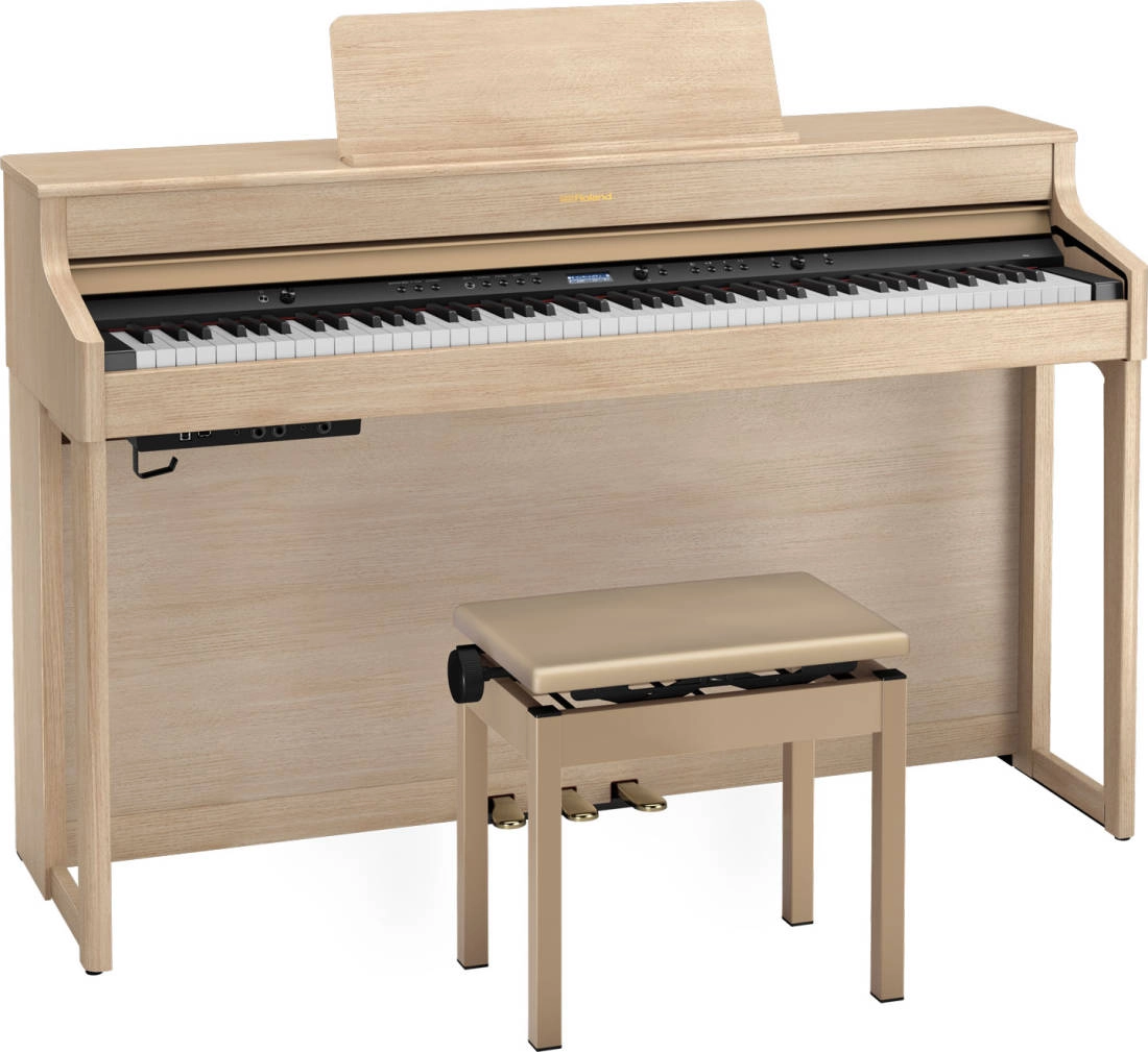 HP702 Digital Piano with Stand and Bench - Light Oak