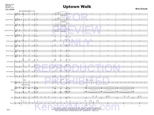 Uptown Walk - Zvacek - Jazz Ensemble - Gr. Medium