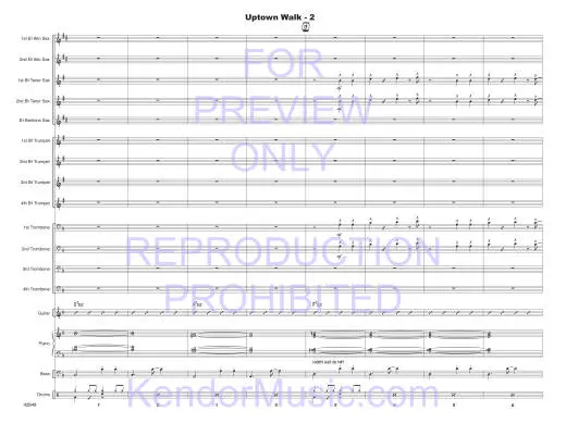 Uptown Walk - Zvacek - Jazz Ensemble - Gr. Medium