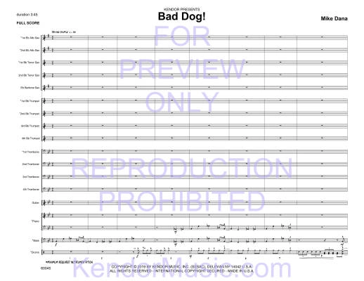 Bad Dog! - Dana - Jazz Ensemble - Gr. Easy