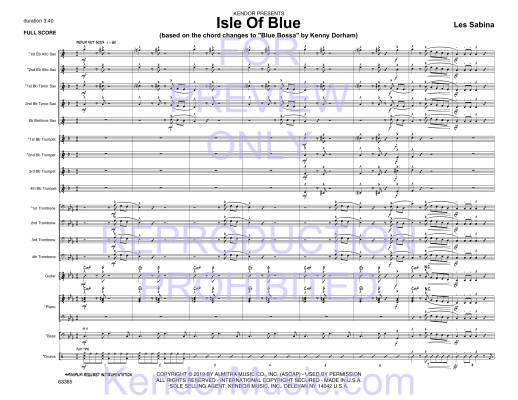 Isle Of Blue  - Sabina - Jazz Ensemble - Gr. Very Easy