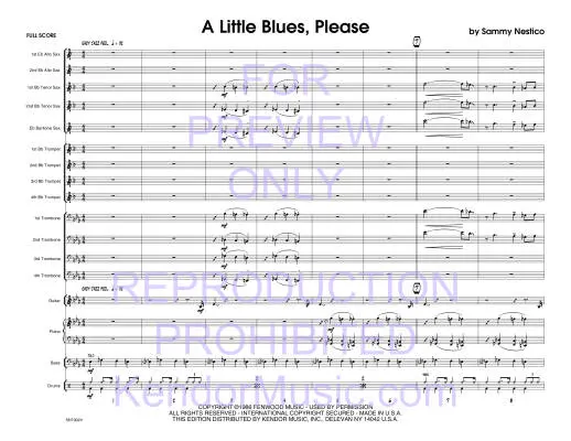 A Little Blues, Please - Nestico - Jazz Ensemble - Gr. Easy