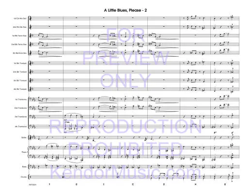 A Little Blues, Please - Nestico - Jazz Ensemble - Gr. Easy