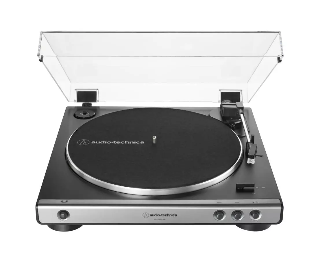 AT-LP60XUSB Table tournante entièrement automatique à entraînement par courroie (USB et analogique) - Gris métal