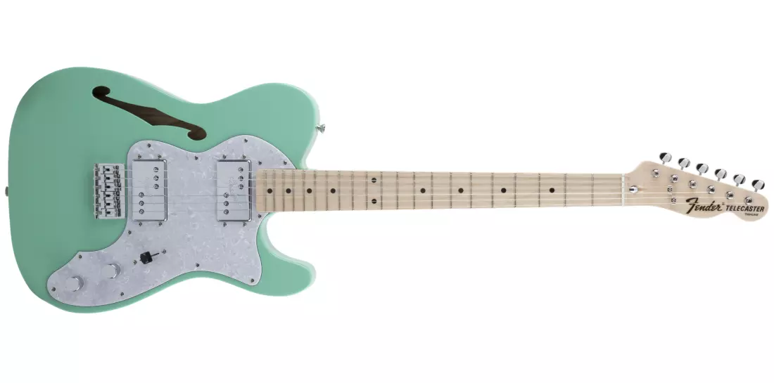 Made In Japan Traditional \'70s Telecaster Thinline, Maple Fingerboard - Surf Green
