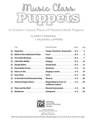 Music Class Puppets - Foreman/Luppens - Book