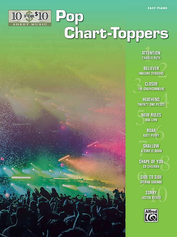 10 for 10 Sheet Music: Pop Chart-Toppers - Easy Piano - Book