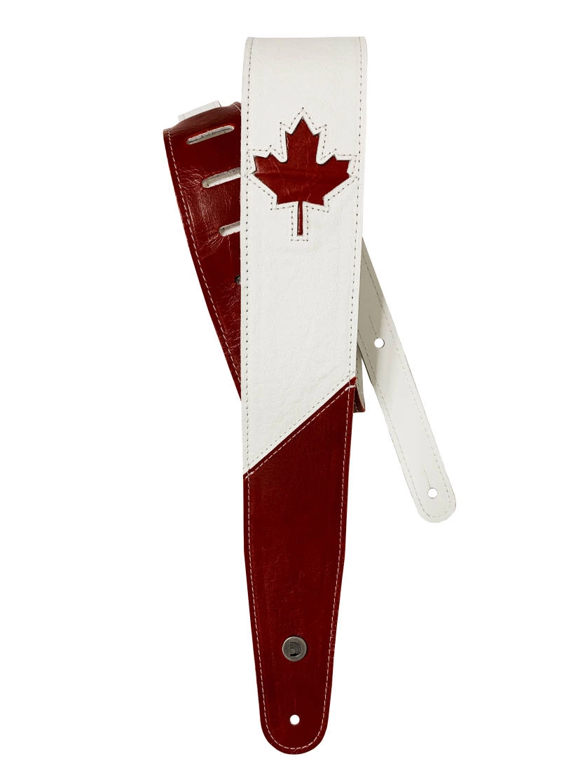 2\'\' Slim Garment Leather Guitar Strap - Red