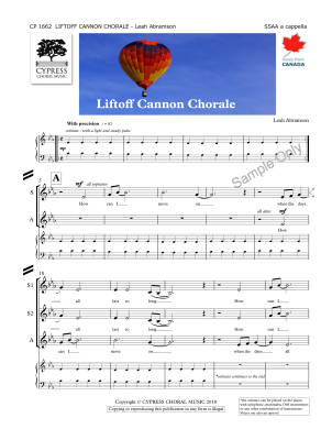 Liftoff Cannon Chorale - Abramson - SSAA