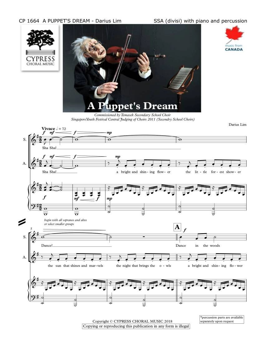 Puppet\'s Dream - Lim - SSAA