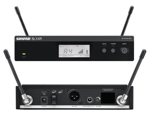 BLX14R Wireless Rack Mount Guitar/Instrument System (J11: 596-616 MHz)