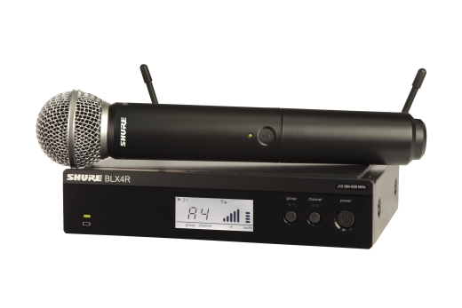 Shure - BLX24R/SM58 Wireless Handheld System with SM58 Microphone and Rack Mountable Receiver (H10: 542-572 MHz)