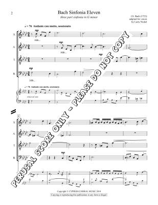 Bach Sinfonia Eleven - Bach/Nickel - SATB