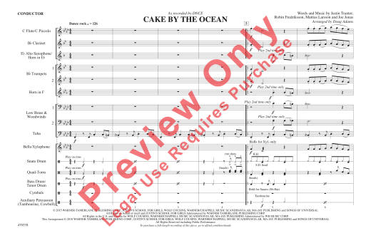 Cake by the Ocean - DNCE/Adams - Marching Band - Gr. 2
