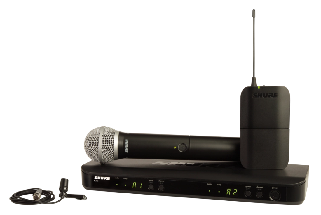 BLX1288/CVL-H11 Wireless System with PG58 Handheld and CVL Lavalier Microphone