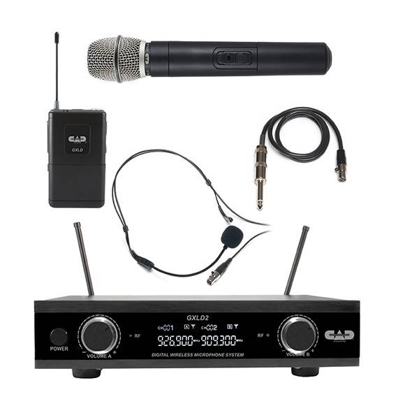 GXLD2HB Digital Dual-Channel Wireless Microphone System w/Handheld & Bodypack (AH: 902.9 to 915.5 MHz)