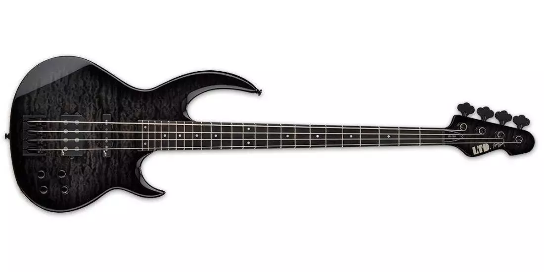 LTD BB-1004 Bunny Brunel Signature Bass with Case - See Thru Black Sunburst