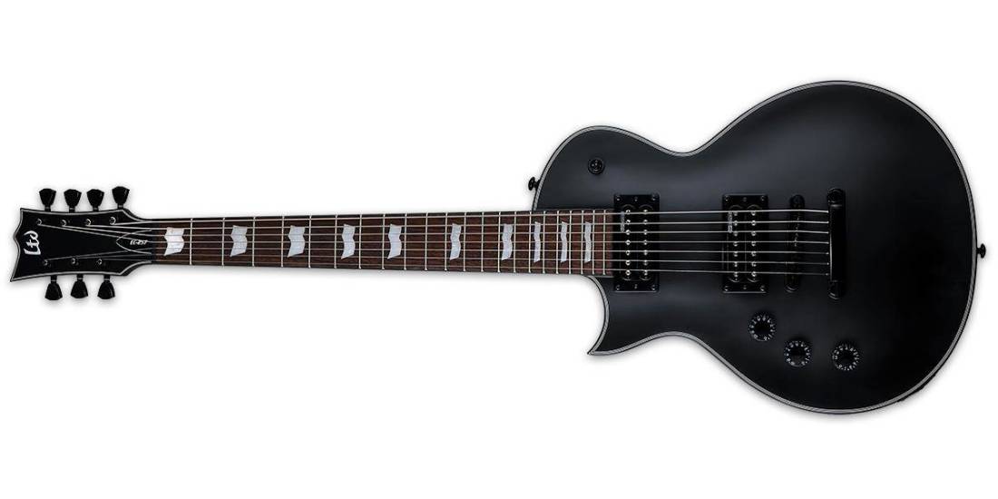 LTD EC-257 7-String Electric Guitar - Black Satin - Left-Handed