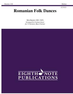 Eighth Note Publications - Romanian Folk Dances - Bartok/Gassi - Clarinet Sextet - Gr. Medium