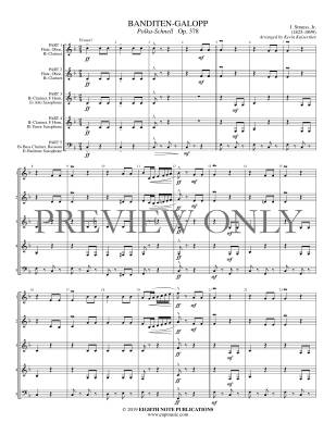 Banditen-Galopp, Polka-Schnell Op. 378 - Strauss/Kaisershot - Interchangeable Woodwind Ensemble - Gr. Medium