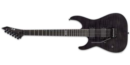 ESP Guitars - E-II M-II 6-String Electric Guitar w/Flamed Maple Top, Left-Handed - See Thru Black