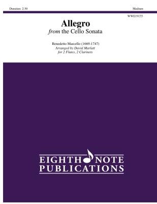 Eighth Note Publications - Allegro from the Cello Sonata - Marcello/Marlatt - Woodwind Quartet - Gr. Medium