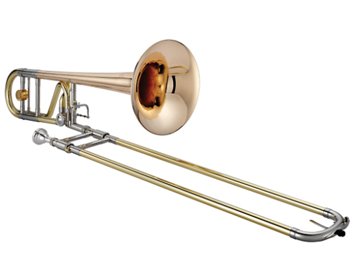 XO Professional Brass - 1236RL-O Bb/F Rotary Trombone .547, Open Wrap, Rose Brass Bell