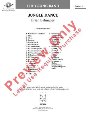 Jungle Dance - Balmages - Concert Band - Gr. 2.5