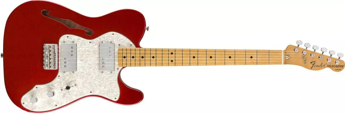 Vintera 70s Telecaster Thinline, Maple Neck w/Gigbag - Candy Apple Red