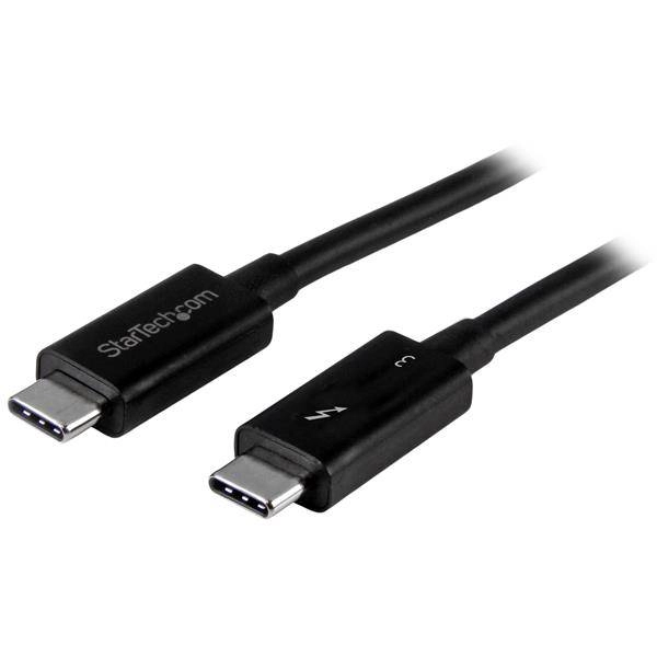 2m Thunderbolt 3 Cable with 100W Power Delivery - USB-C - 40Gbps