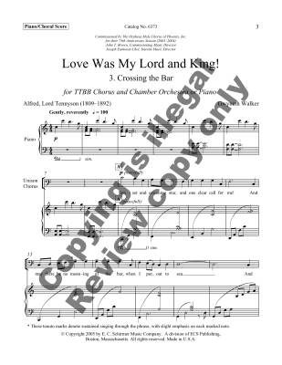 Crossing the Bar (from Love Was My Lord and King!) - Tennyson/Walker - TTBB