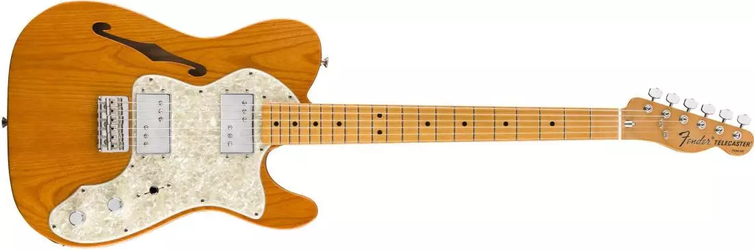 Vintera 70s Telecaster Thinline, Maple Neck w/Gigbag - Antique Natural