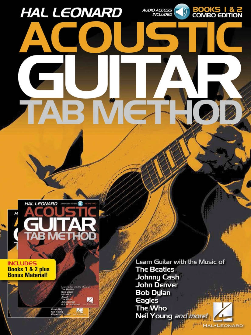 Hal Leonard Acoustic Guitar TAB Method-Combo Edition, Books 1 & 2 - Book/Audio Online